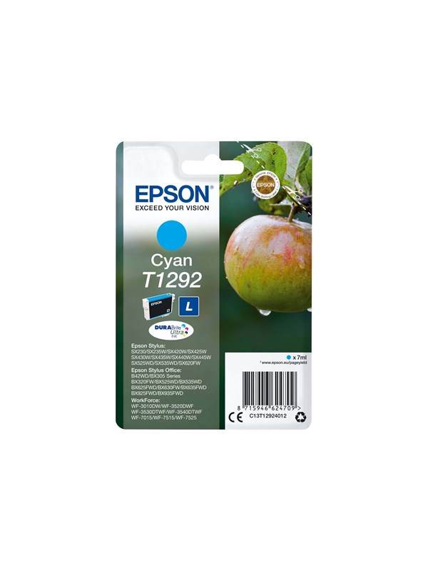Produktfoto för Epson Bläckpatron C13T1292401 Cyan