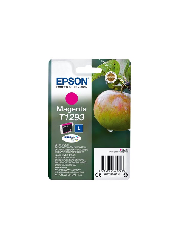 Produktfoto för Epson Bläckpatron C13T12934012 Magenta