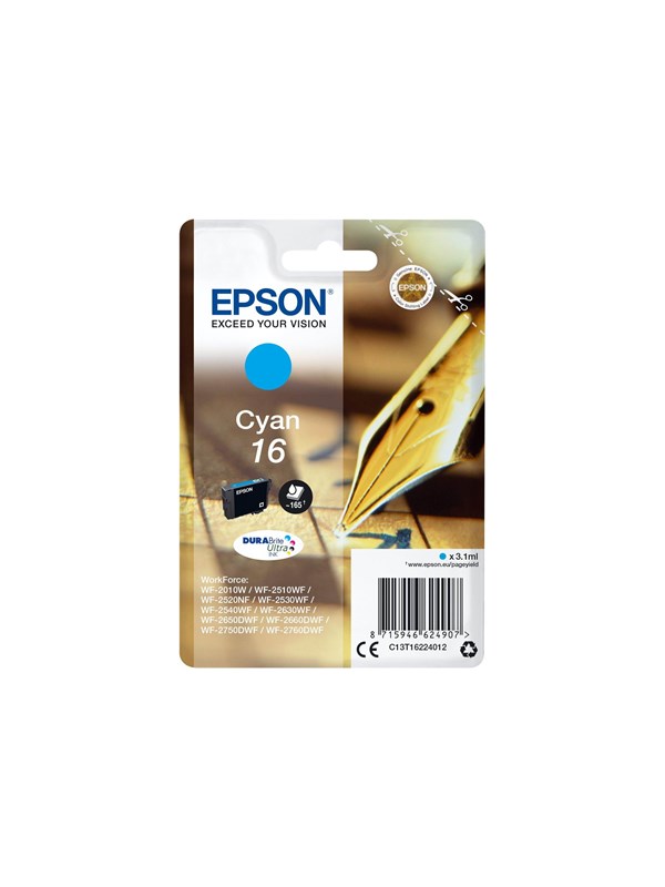 Produktfoto för Epson Bläckpatron C13T16224012 Cyan