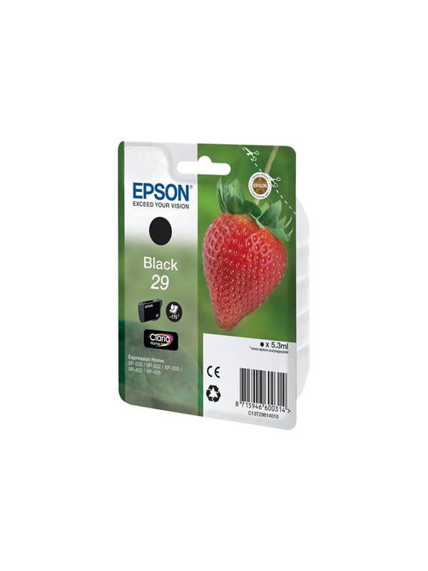 Produktfoto för Epson Bläckpatron 29, C13T29814012, Strawberry, Claria Home-bläck, svart, singelförpackning