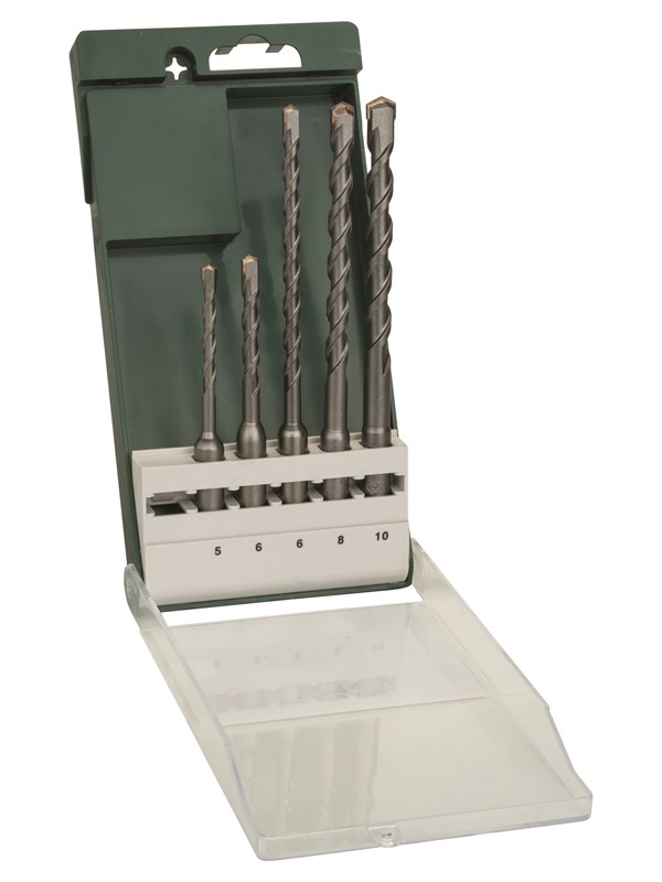 Bosch 5-delars hammarborrsats SDS plus 5,0x110; 6,0x110; 6,0x160; 8,0x160; 10,0x160 mm