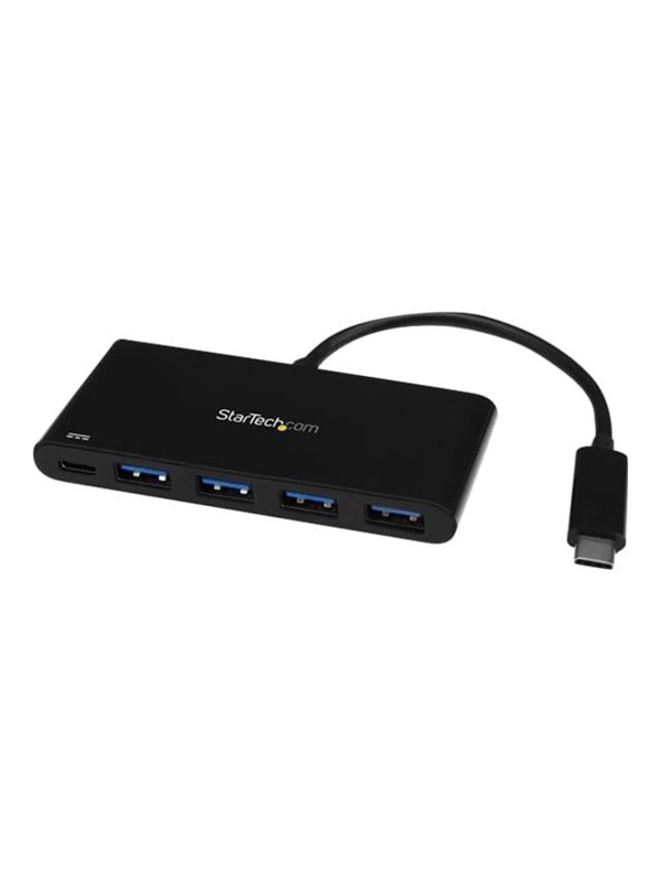 StarTech.com USB C Hub with PD 2.0 4-Port USB Hub - 4 porte - Svart