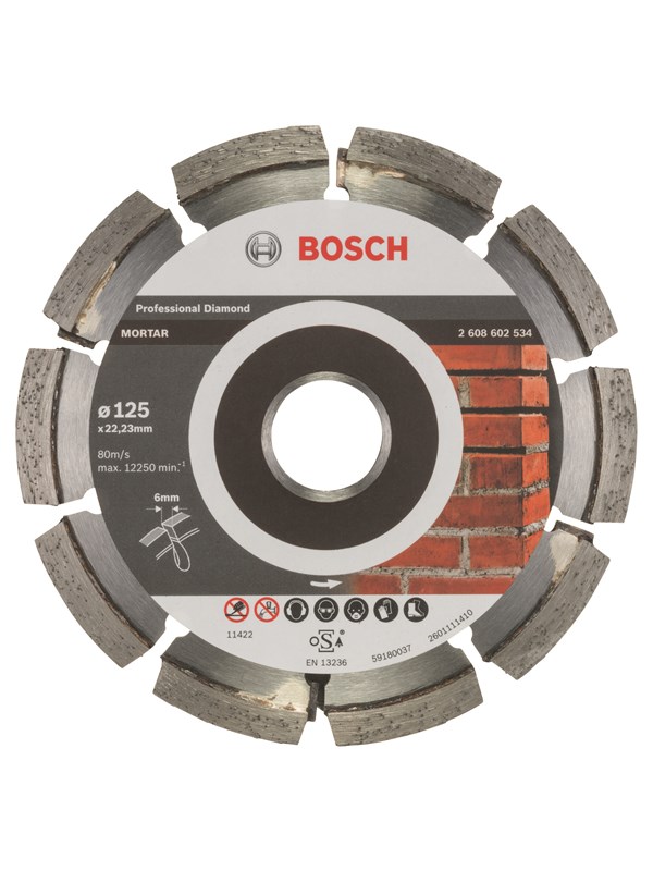 Bosch Fogfräs Expert for Mortar 125 x 6 x 7 x 22,23 mm
