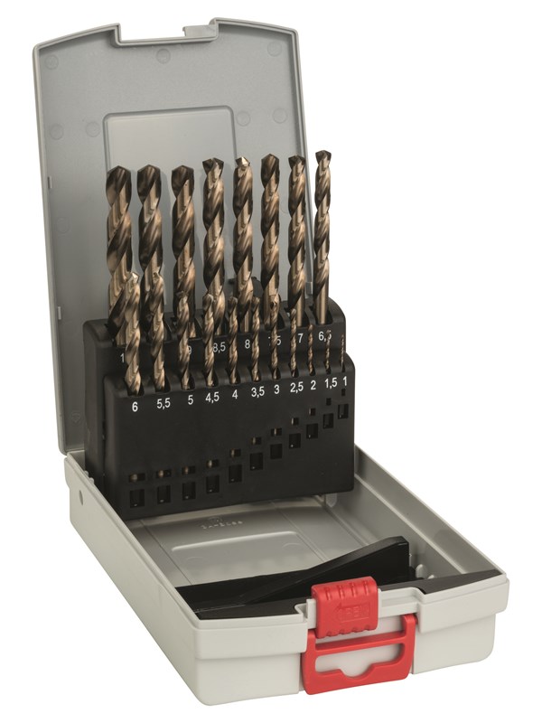 Bosch 19-delars ProBox-metallborrsats HSS-Co, DIN 338 (koboltlegering) 1-10 mm