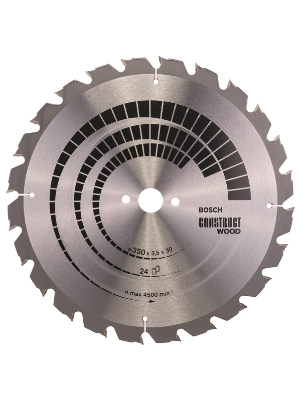 Bosch Cirkelsågklinga Construct Wood 350 x 30 x 3,5 mm; 24