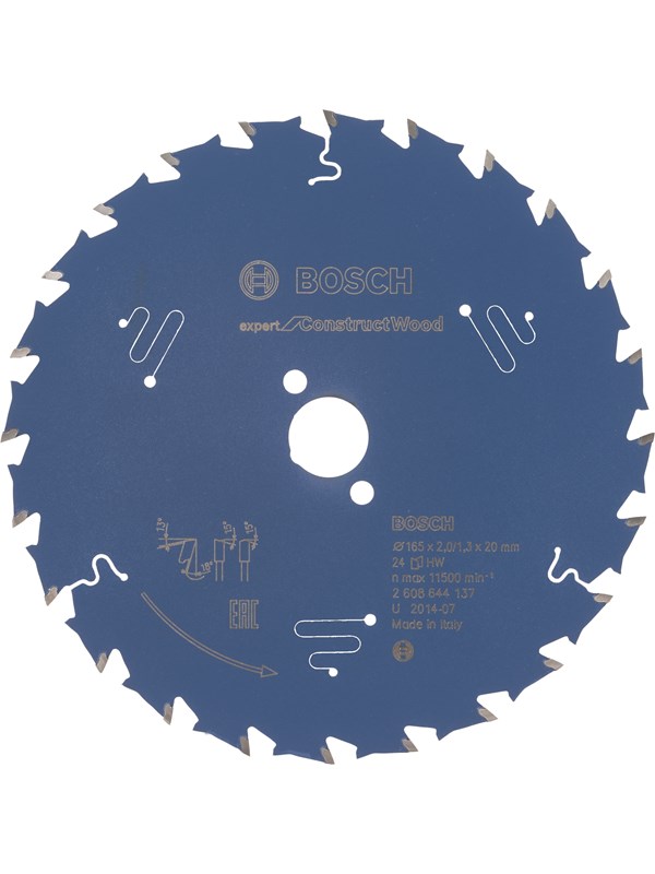 Bosch Sågklinga Expert for Construct Wood 165 x 20 x 2,0 mm, 24