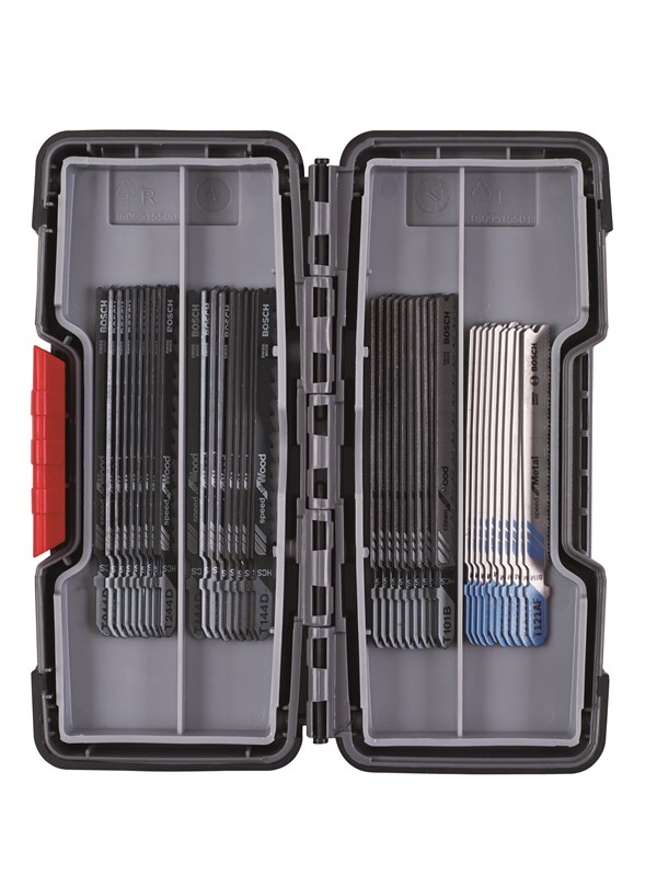 Bosch 40-delars sticksågsbladsats Wood and Metal T 244 D (10x); T 144 D (10x); T 101 B (10x); T 121 AF (10x)