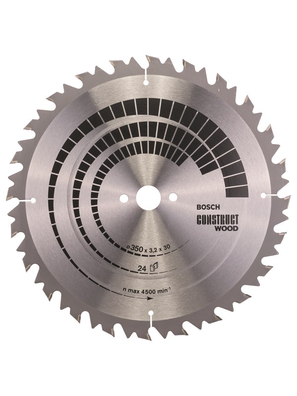 Bosch Cirkelsågklinga Construct Wood 350 x 30 x 3,2 mm; 24