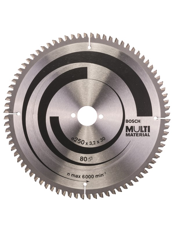 Bosch Cirkelsågklinga Multi Material 250 x 30 x 3,2 mm; 80