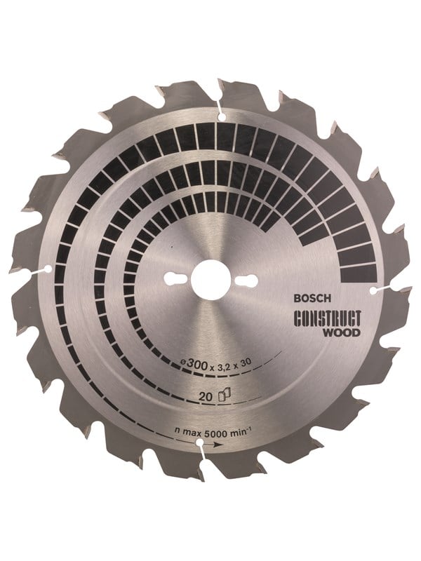 Bosch Cirkelsågklinga Construct Wood 300 x 30 x 3,2 mm; 20
