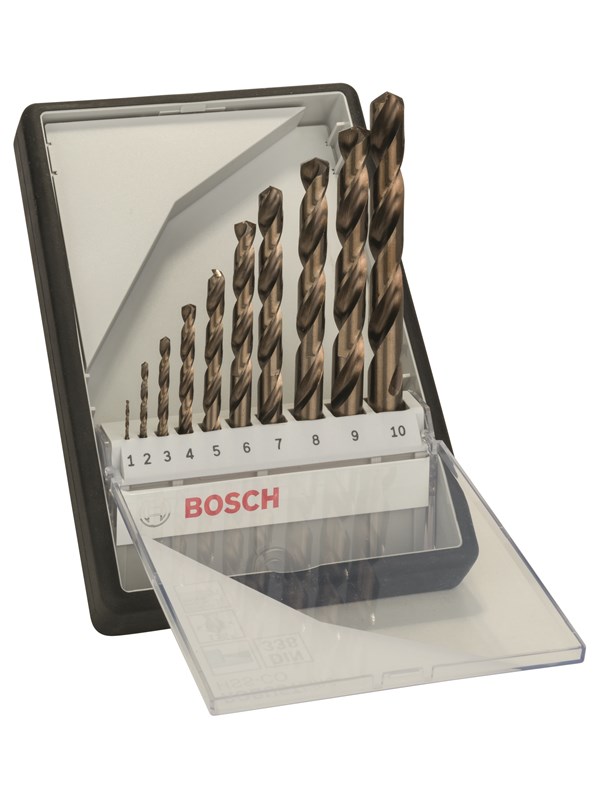Bosch 10-delars Robust Line HSS-Co-metallborrsats 1; 2; 3; 4; 5; 6; 7; 8; 9; 10 mm