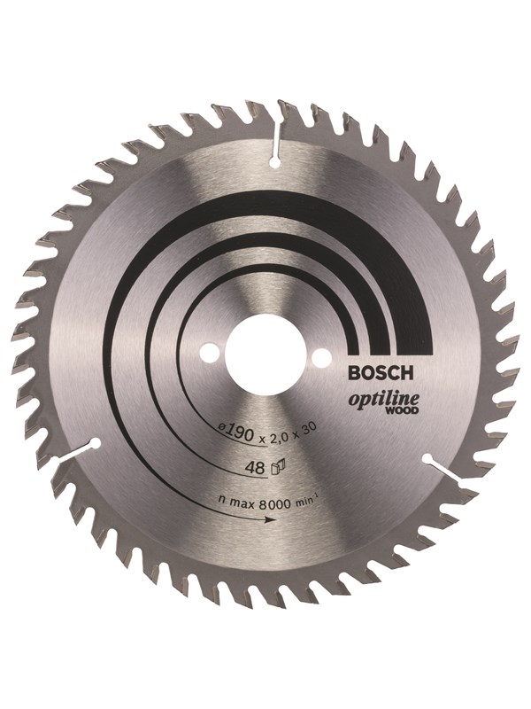 Bosch Cirkelsågklinga Optiline Wood 190 x 30 x 2,0 mm, 48