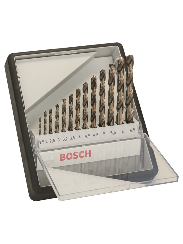 Bosch 13-delars Robust Line HSS-Co-metallborrsats 1,5; 2; 2,5; 3; 3,2; 3,5; 4; 4,5; 4,8; 5; 5,5; 6; 6,5 mm