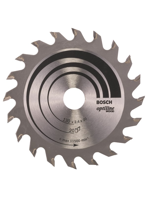 Bosch Cirkelsågklinga Optiline Wood 130 x 20/16 x 2,4 mm, 20