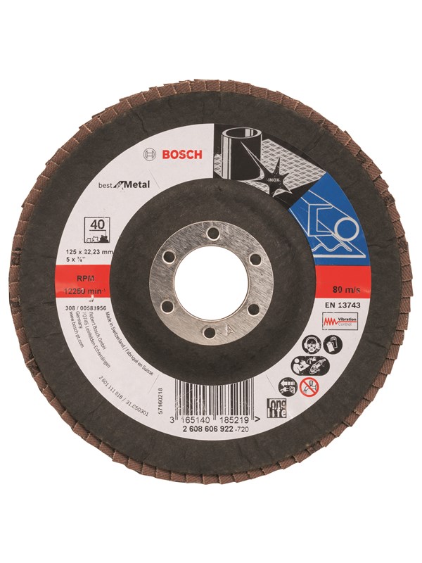 Bosch Lamellsslipskiva X571 Best for Metal D= 125 mm; G= 40, vinklad
