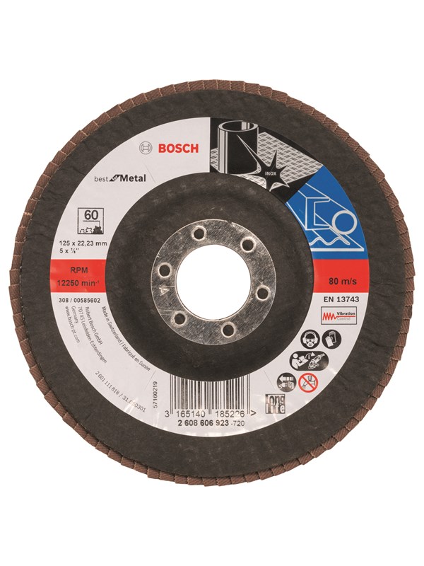 Bosch Lamellsslipskiva X571 Best for Metal D= 125 mm; G= 60, vinklad