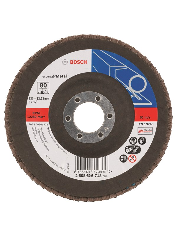 Bosch Lamellsslipskiva X551, Expert for Metal D= 125 mm; G= 80, vinklad
