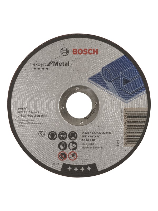 Bosch Rak kapskiva, Expert for Metal AS 46 S BF, 125 mm, 1,6 mm