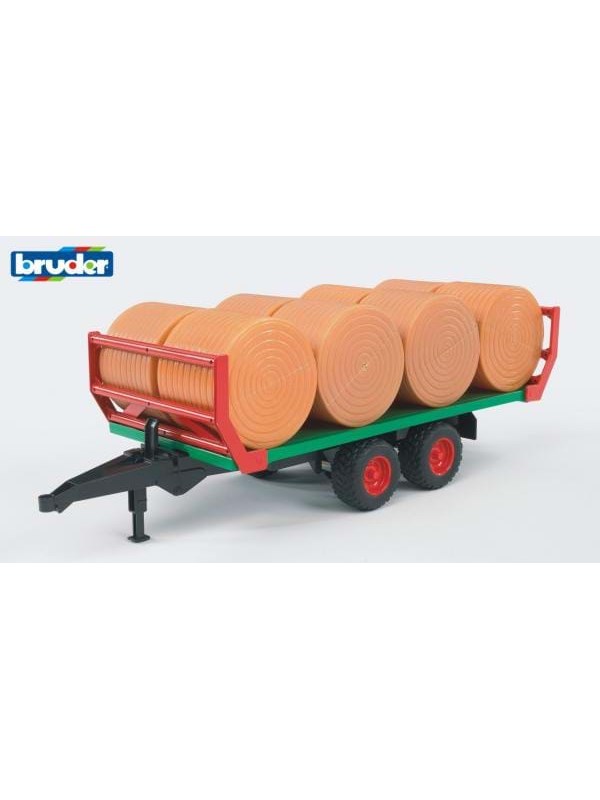 Bruder Bale transport trailer with 8 round bales
