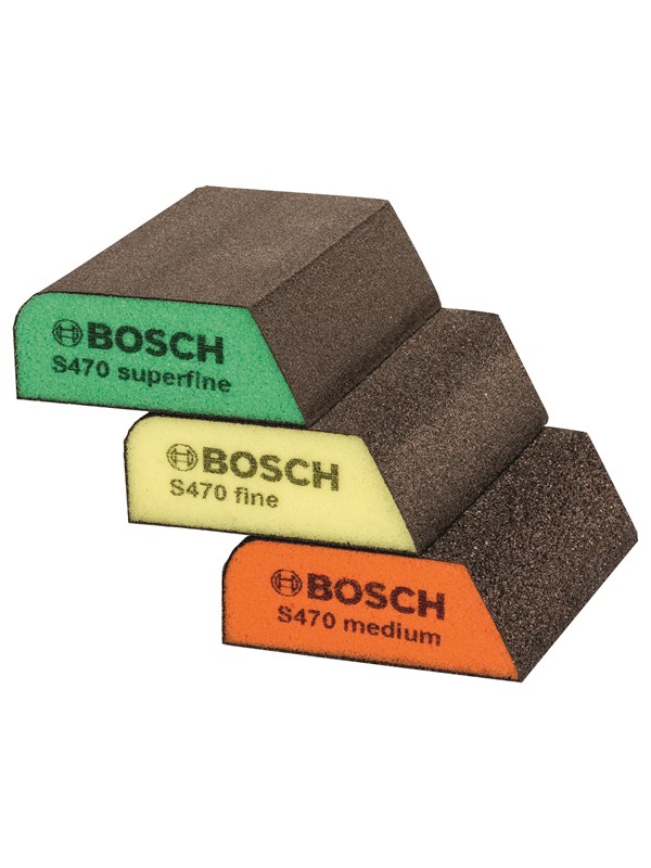 Bosch 3 stk. slipsvampar, profil 97 x 69 x 26 mm, M, F, SF