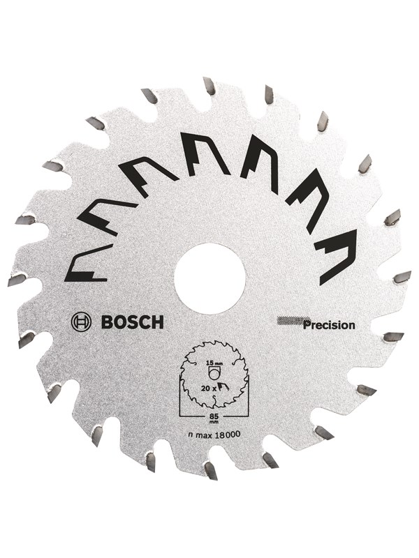 Bosch Cirkelsågklinga PRECISION 85 x 15 x 1,1 mm, 20