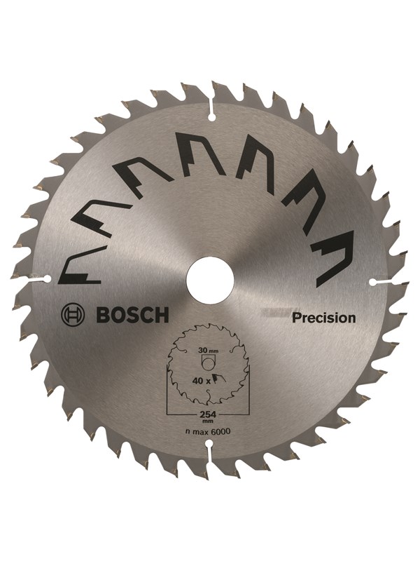 Bosch Cirkelsågklinga PRECISION D= 254 mm; borrhål= 30 mm; K= 40