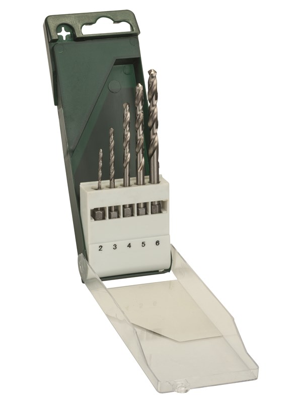 Bosch 5-delars HSS-G-metallborrsats med sexkantskaft 2,0; 3,0; 4,0; 5,0; 6,0 mm