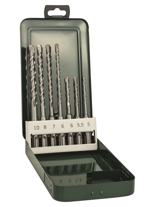 Bosch 7-delars hammarborrsats SDS plus 5,0x110; 5,5x110; 6,0x110; 6,0x160; 7,0x160; 8,0x160; 10,0x160 mm