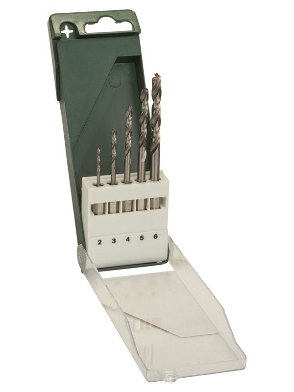 Bosch 5-delars träborrsats med sexkantskaft 2,0; 3,0; 4,0; 5,0; 6,0 mm