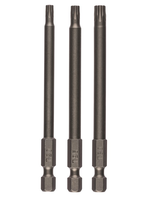 Bosch 3-delars skruvklingsats för innertorx-skruvar (T) T20; T25; T30; 89 mm