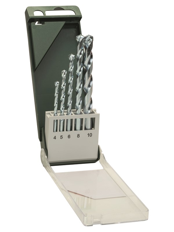 Bosch 5-delars stenborrsats 4,0 x 75; 5,0 x 85; 6,0 x 100; 8,0 x 120; 10,0 x 120