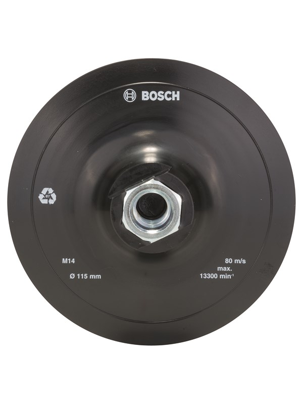Bosch Gummislipplatta för vinkelslipar, kardborrfästsystem, 115 mm D= 115 mm