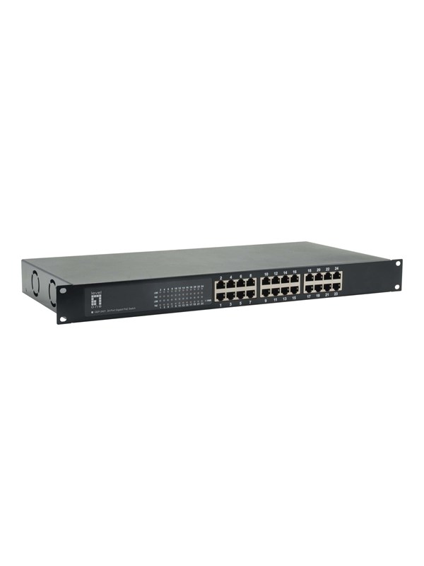 LevelOne GEP-2421W630 - switch - 24 porte - monterbar på stativ