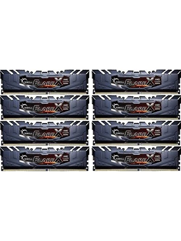 G.skill Flare X Ddr4 2400 128gb Cl15 Quad Channel 4 Pcs Amd Optimized Svart