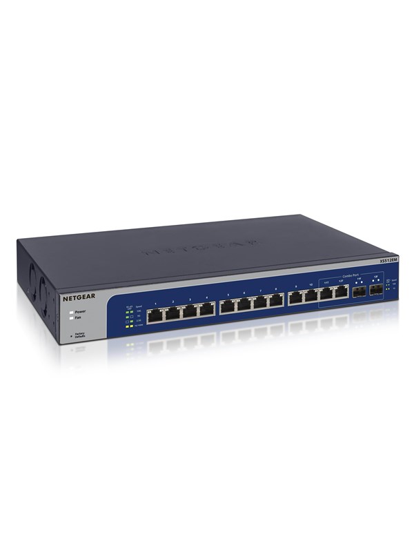 Netgear XS512EM 12-Port 10G-Gigabit/Multi-Gigabit Ethernet Switch with 2 SFP+ Combo Ports