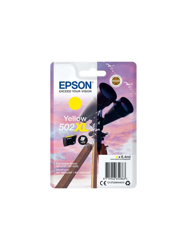 Produktfoto för Epson Bläckpatron C13T02W44010 T502XL Gul