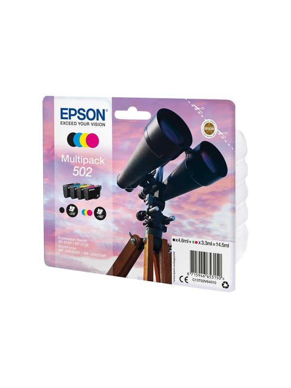 Produktfoto för Epson Bläckpatron C13T02V64010 T502 4-färger