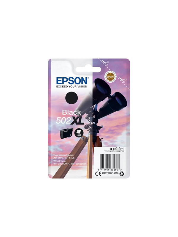 Produktfoto för Epson Bläckpatron C13T02W14010 T502XL Svart