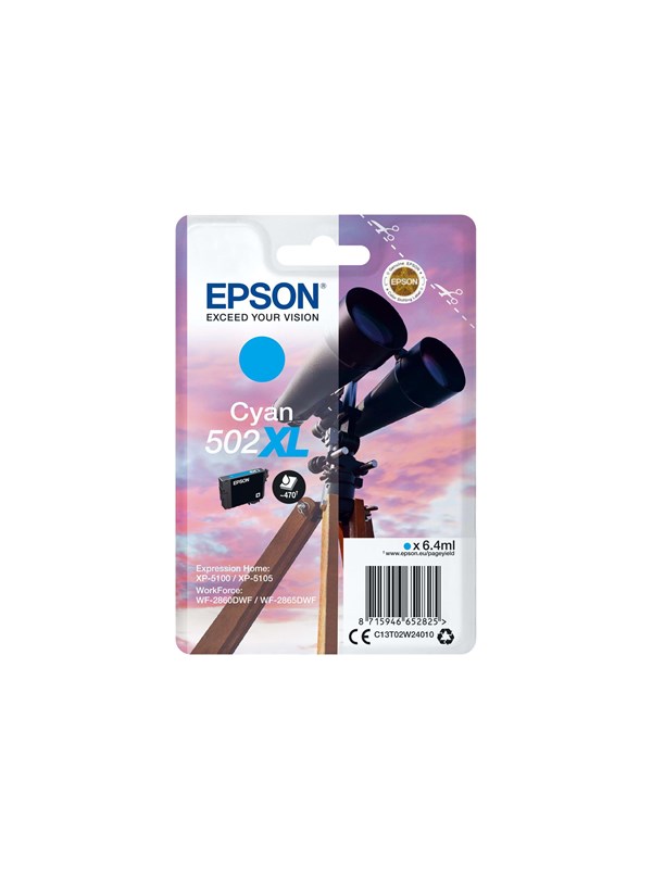 Produktfoto för Epson Bläckpatron C13T02W24010 T502XL Cyan