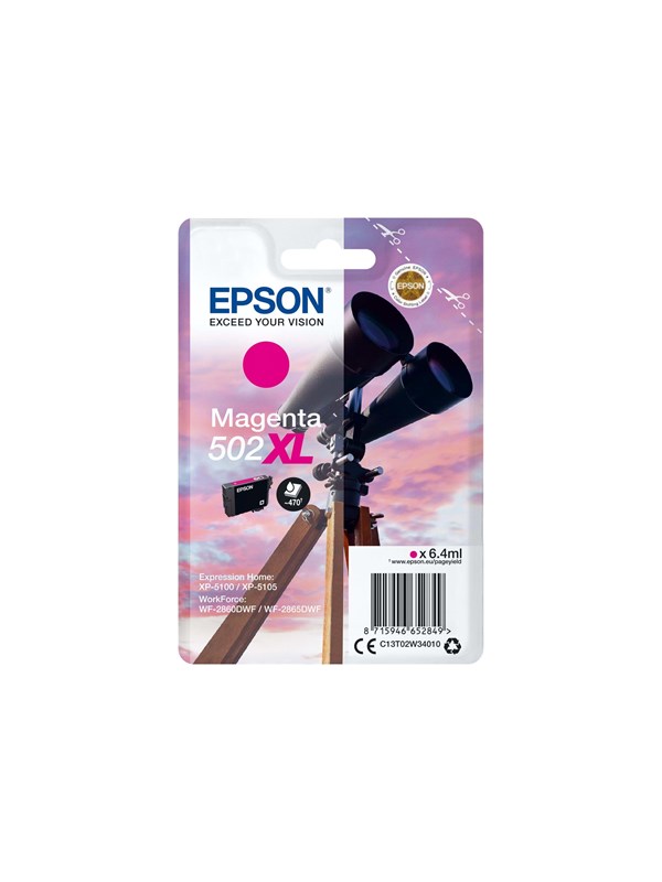 Produktfoto för Epson Bläckpatron C13T02W34010 T502XL Magenta