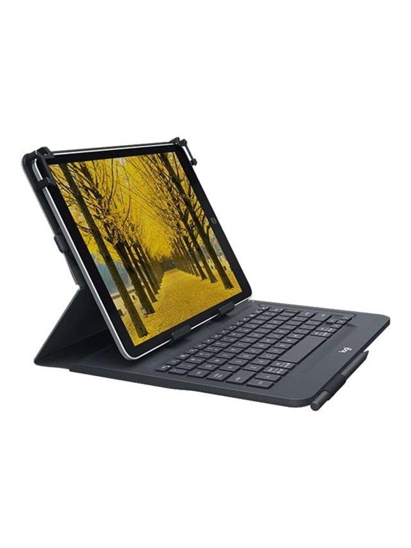 Logitech Universal Tastatur Og Folio Kasse Uk Qwerty Tastatur & Folio Set Svart