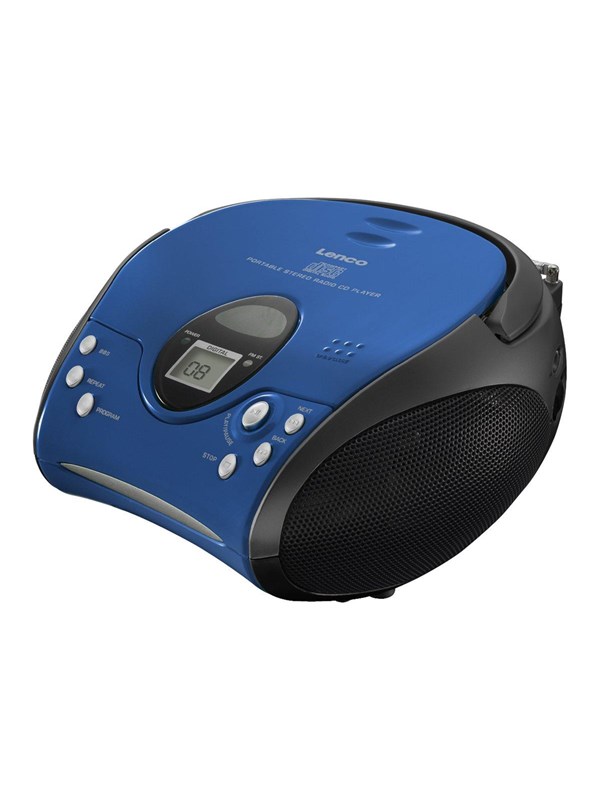 Lenco SCD-24 portable FM radio/CD player - Blue/Black - FM - Stereo - Blue