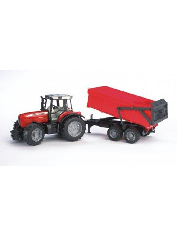 Bruder Massey Ferguson 7480 tractor with tipping trailer