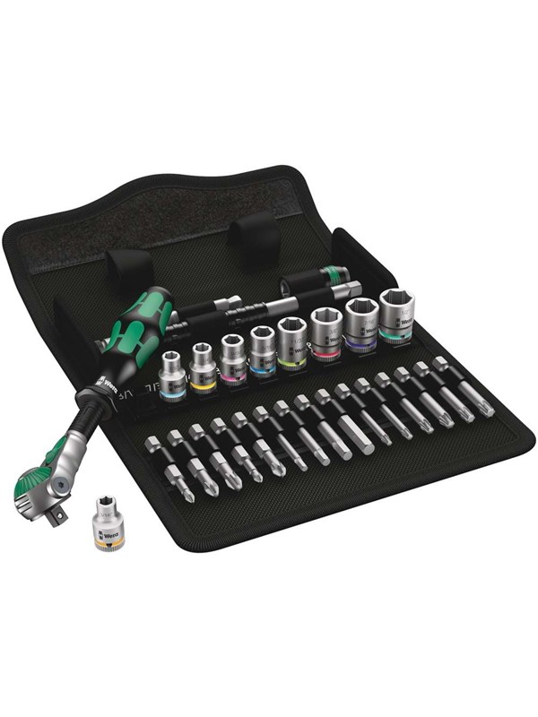 Wera 8100 SA 9 Zyklop Speed Ratchet Set 1/4" drive imperial 28 pieces
