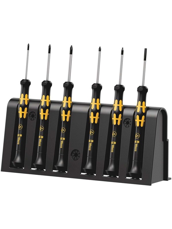 Wera 1550/6 ESD Screwdriver set and rack for electronic applications 6 pieces
