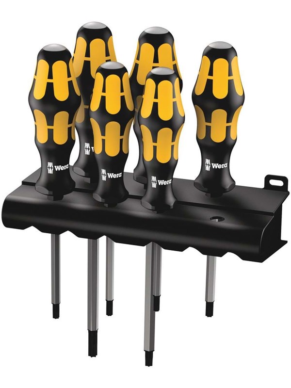 Wera 977/6 TORX® Screwdriver set Kraftform : Chiseldriver and rack 6 pieces