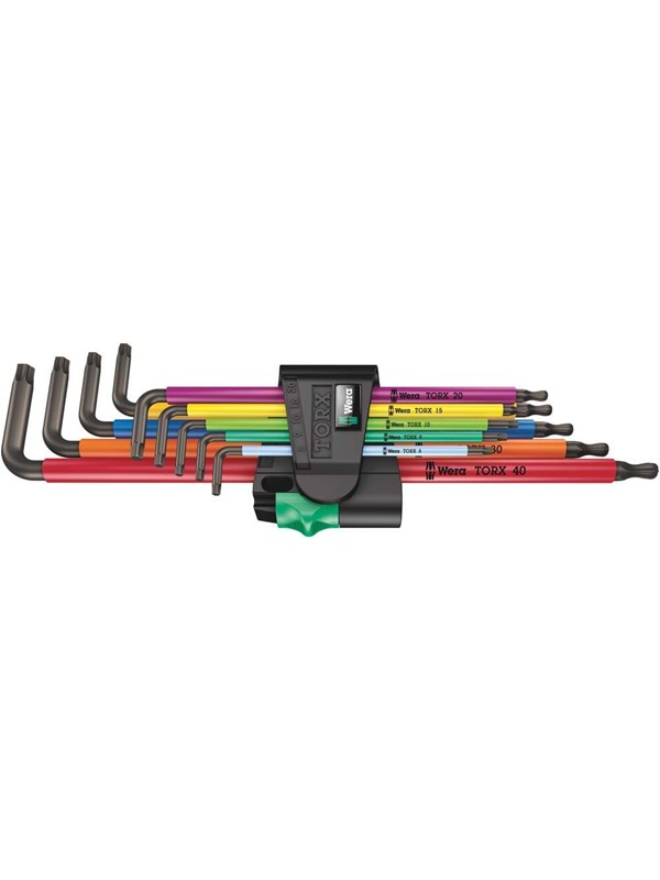 Wera 967/9 TX XL Multicolour 1 L-key set for TORX® screws long 9 pieces