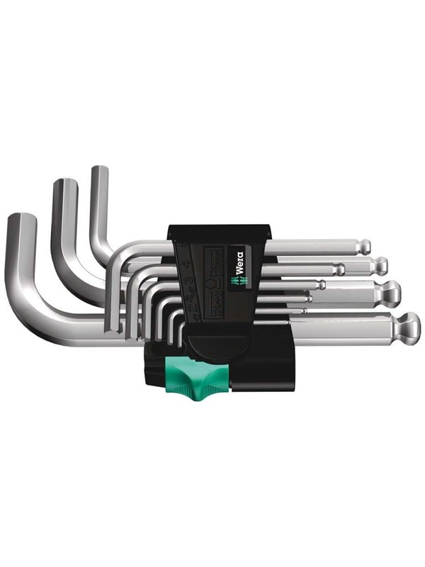 Wera l-key set 950 pks/9 sm n metric chrome-plated 9 pieces