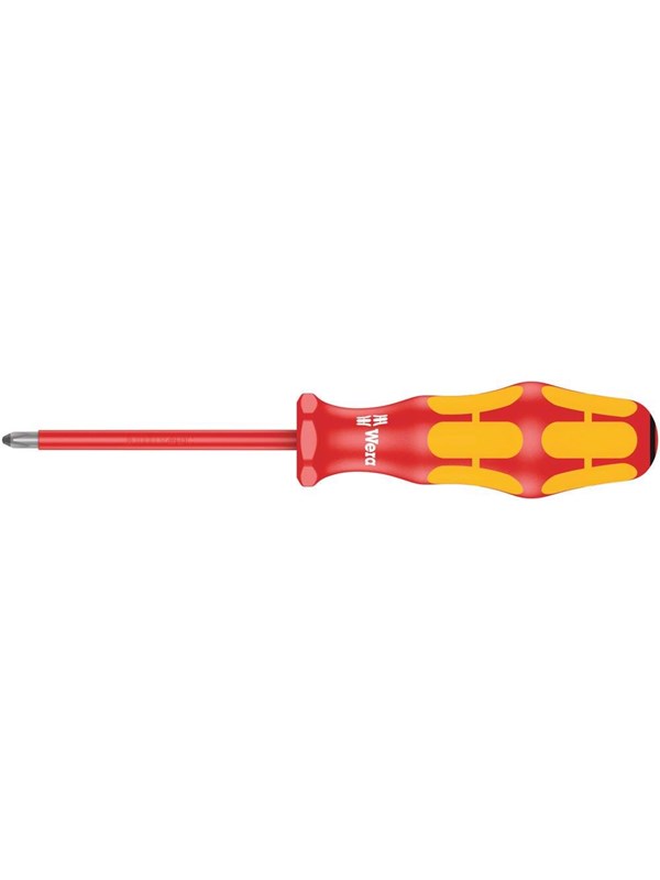 Wera 165 i PZ VDE Insulated screwdriver for Pozidriv screws. PZ 1 x 80 mm