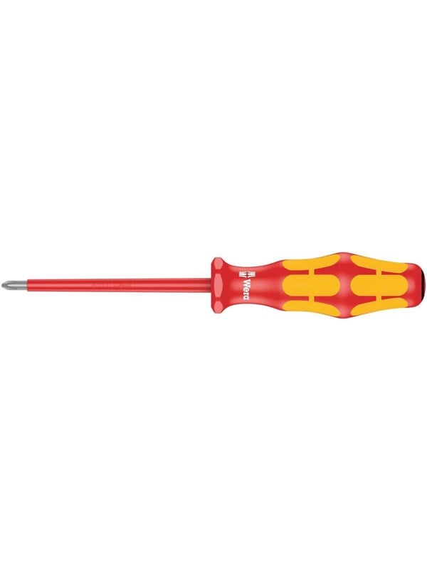 Wera 165 i PZ VDE Insulated screwdriver for Pozidriv screws. PZ 0 x 80 mm